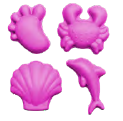 Scrunch Footprint Moulds - Purple