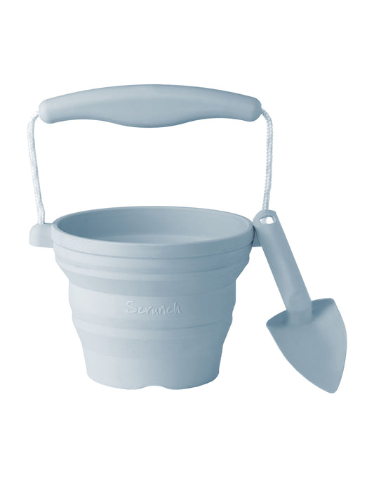 Scrunch Seedling Pot + Trowels - Duck Egg Blue