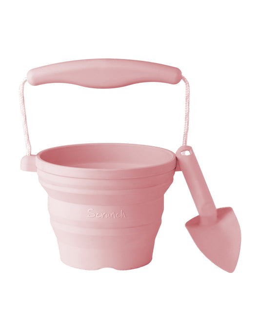 Scrunch Seedling Pot + Trowels - Dusty Rose